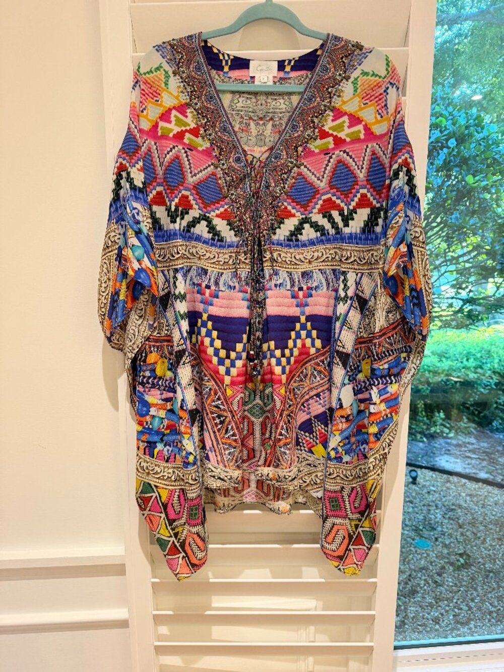 Camilla Embellished V-Neck Boho Tunic